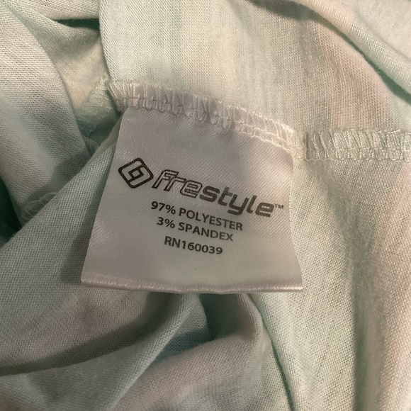 FRESTYLE BLUISH AND WHITE STRIPED  TANK DRESS SIZE L - Picture 6 of 6